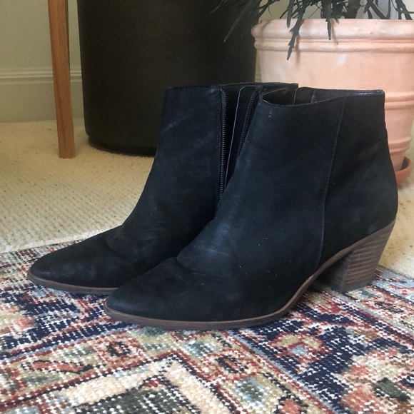 Lucky Brand Heeled Sueded Ankle Boots - Picture 2 of 9